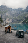 rowing boats at oeschinen lake
